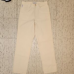 Zegna Sport Tan Cream Straight Leg Casual Chino Dress Pants